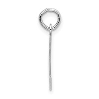 Sterling Silver Rhodium-plated Block Letter I Initial Charm view 2