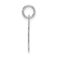 Sterling Silver Rhodium-plated Block Letter J Initial Charm view 2