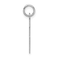 Sterling Silver Rhodium-plated Block Letter L Initial Charm view 2