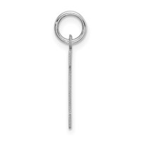 Sterling Silver Rhodium-plated Block Letter M Initial Charm view 2