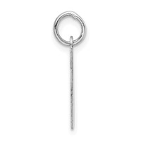Sterling Silver Rhodium-plated Block Letter N Initial Charm view 2