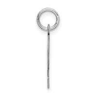Sterling Silver Rhodium-plated Block Letter P Initial Charm view 2