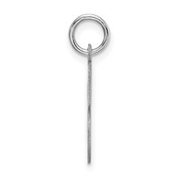 Sterling Silver Rhodium-plated Block Letter S Initial Charm view 2