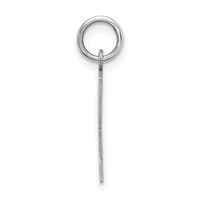 Sterling Silver Rhodium-plated Block Letter T Initial Charm view 2