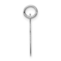 Sterling Silver Rhodium-plated Block Letter U Initial Charm view 2