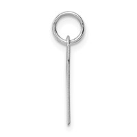 Sterling Silver Rhodium-plated Block Letter W Initial Charm view 2