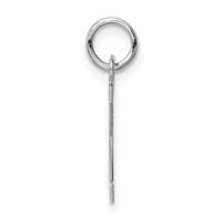 Sterling Silver Rhodium-plated Block Letter X Initial Charm view 2