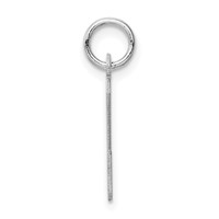 Sterling Silver Rhodium-plated Block Letter Z Initial Charm view 2