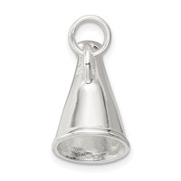 Sterling Silver Rhodium-plated Megaphone Charm view 2