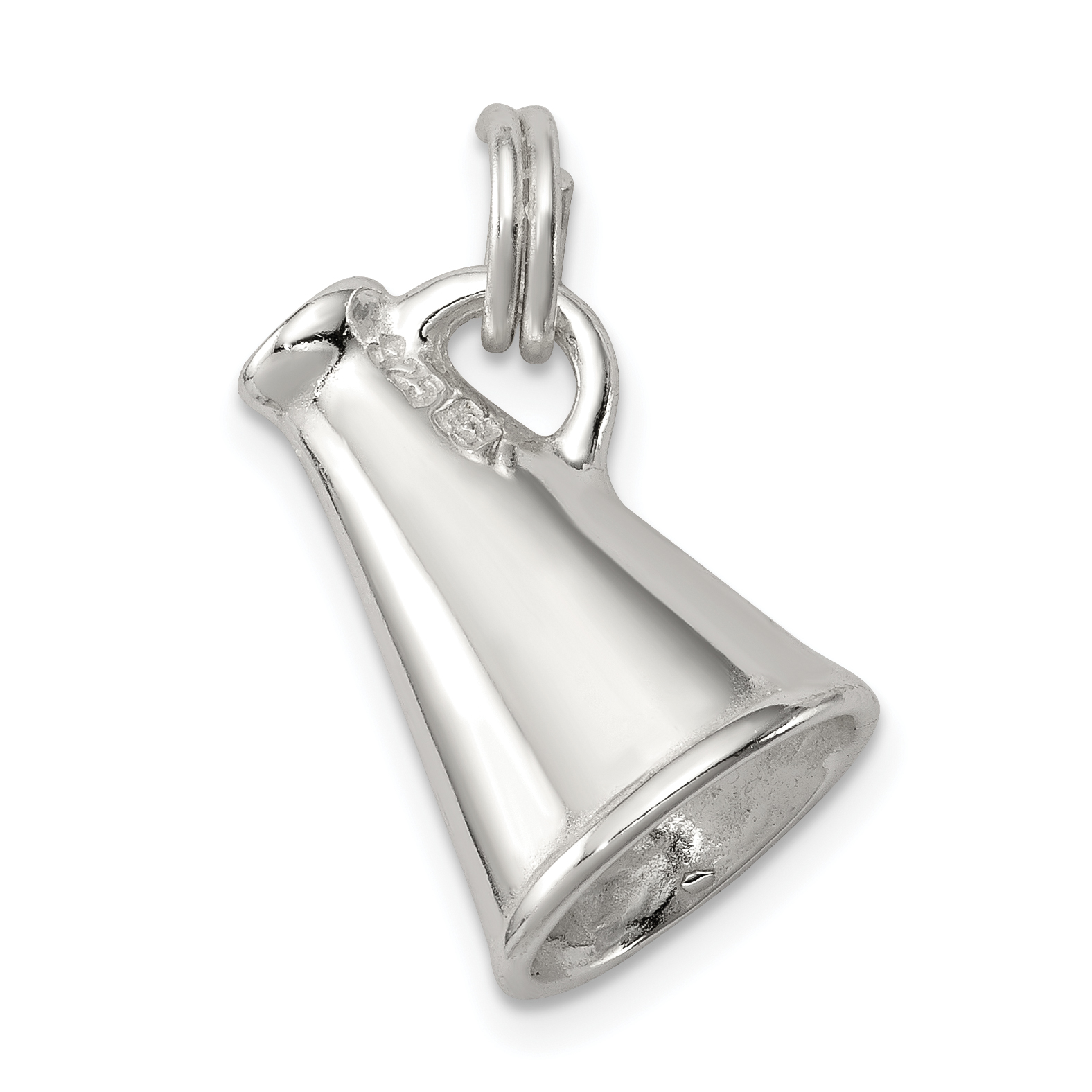 Sterling Silver Rhodium-plated Megaphone Charm (QC5102)