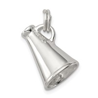 Sterling Silver Rhodium-plated Megaphone Charm view 1