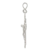Sterling Silver Diamond-Cut Crucifix Pendant view 2