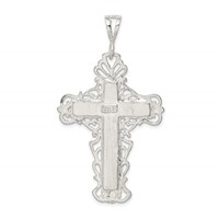 Sterling Silver Diamond-Cut Crucifix Pendant view 4