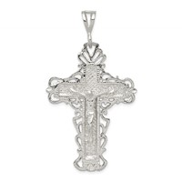 Sterling Silver Diamond-Cut Crucifix Pendant view 1