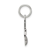 Sterling Silver Antique I (heart) Basketball Charm view 2