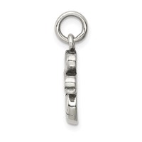 Sterling Silver Antique I (heart) Soccer Charm view 2
