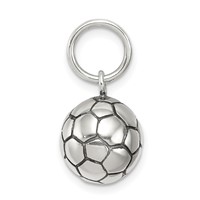 Sterling Silver Antique Soccer Ball Charm view 2