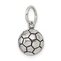 Sterling Silver Antique Soccer Ball Charm view 5