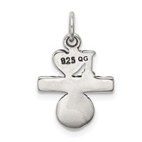 Sterling Silver Antique I (heart) Baseball Charm view 4