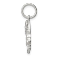Sterling Silver CZ Skull Charm view 2
