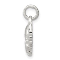 Sterling Silver CZ Skull Charm with Wings view 2