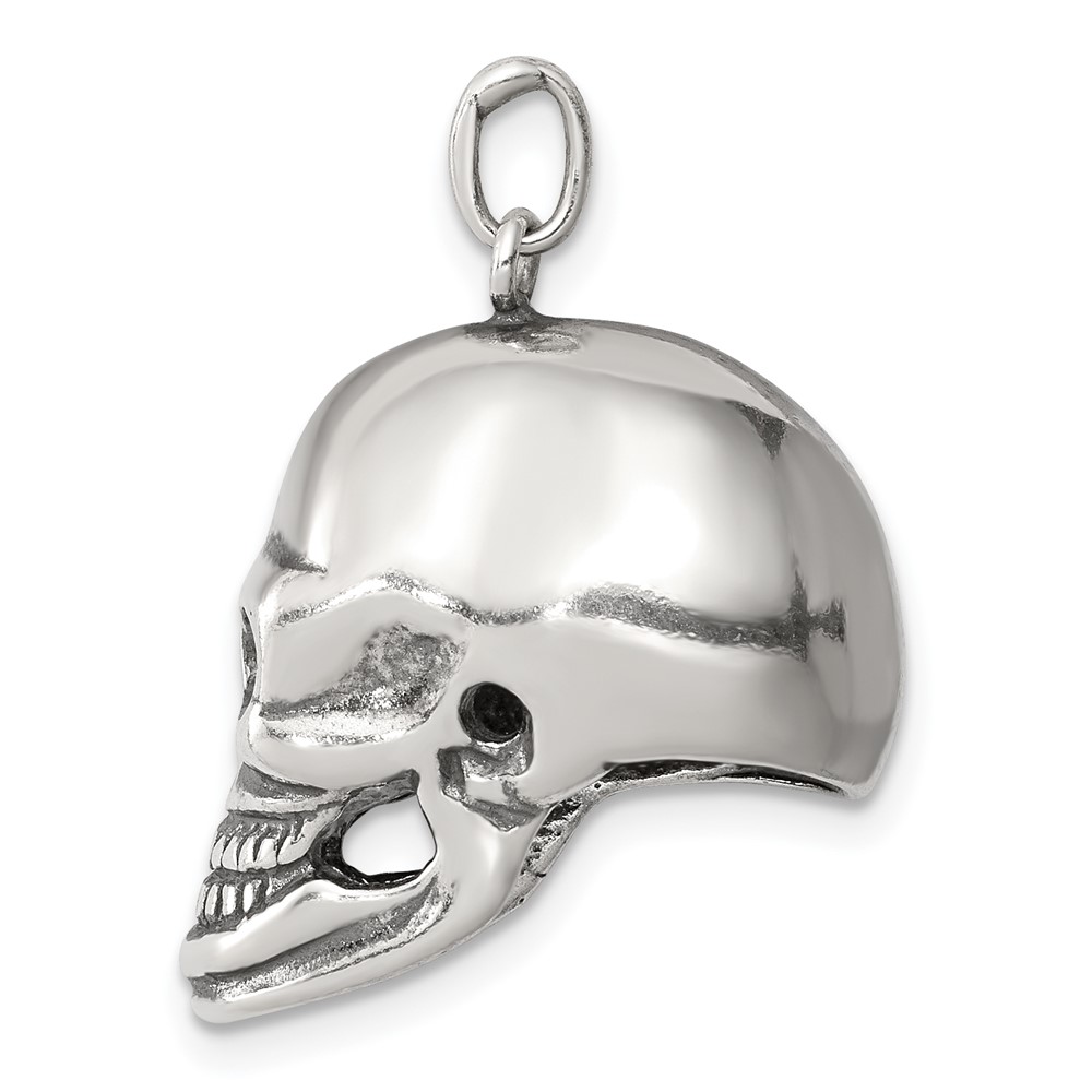 Sterling Silver Skull Pendant (QC5163)
