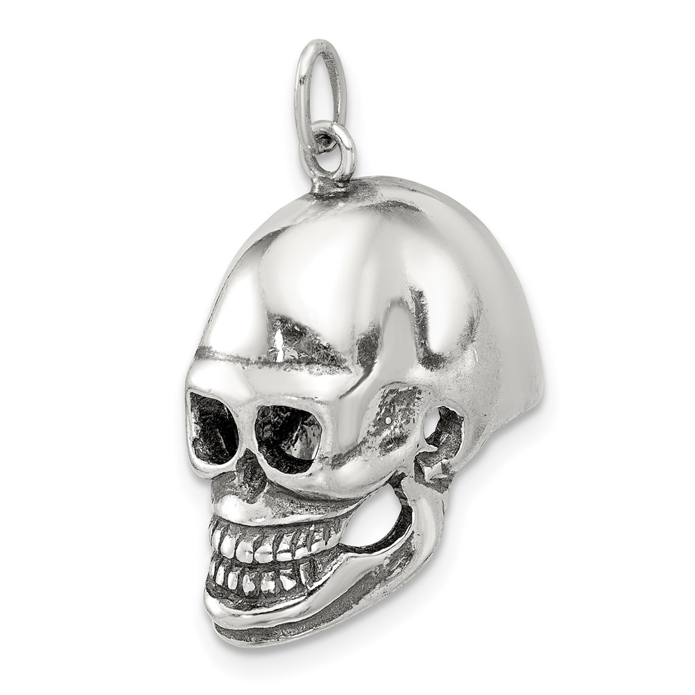 Sterling Silver Skull Pendant (QC5163)
