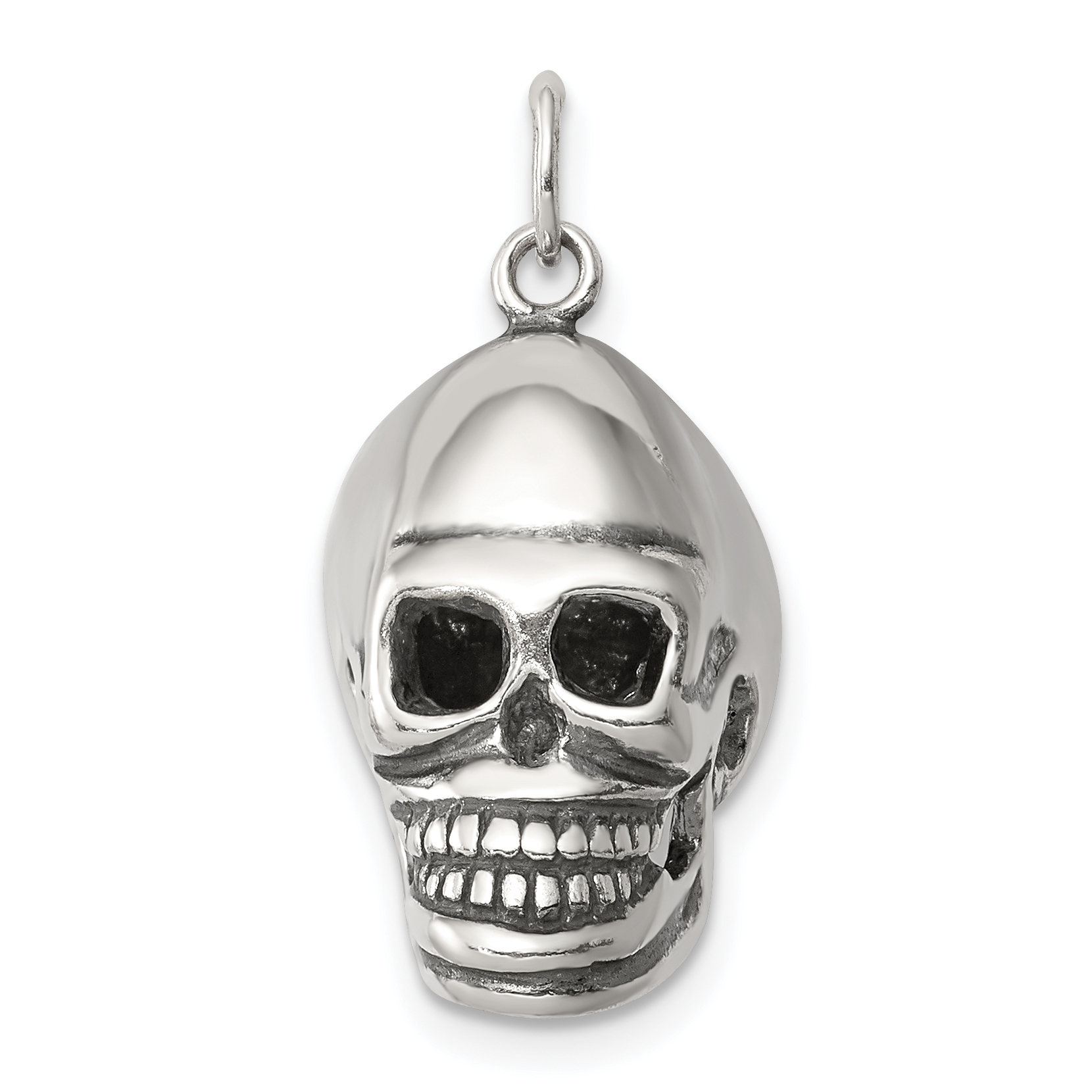 Sterling Silver Skull Pendant (QC5163)