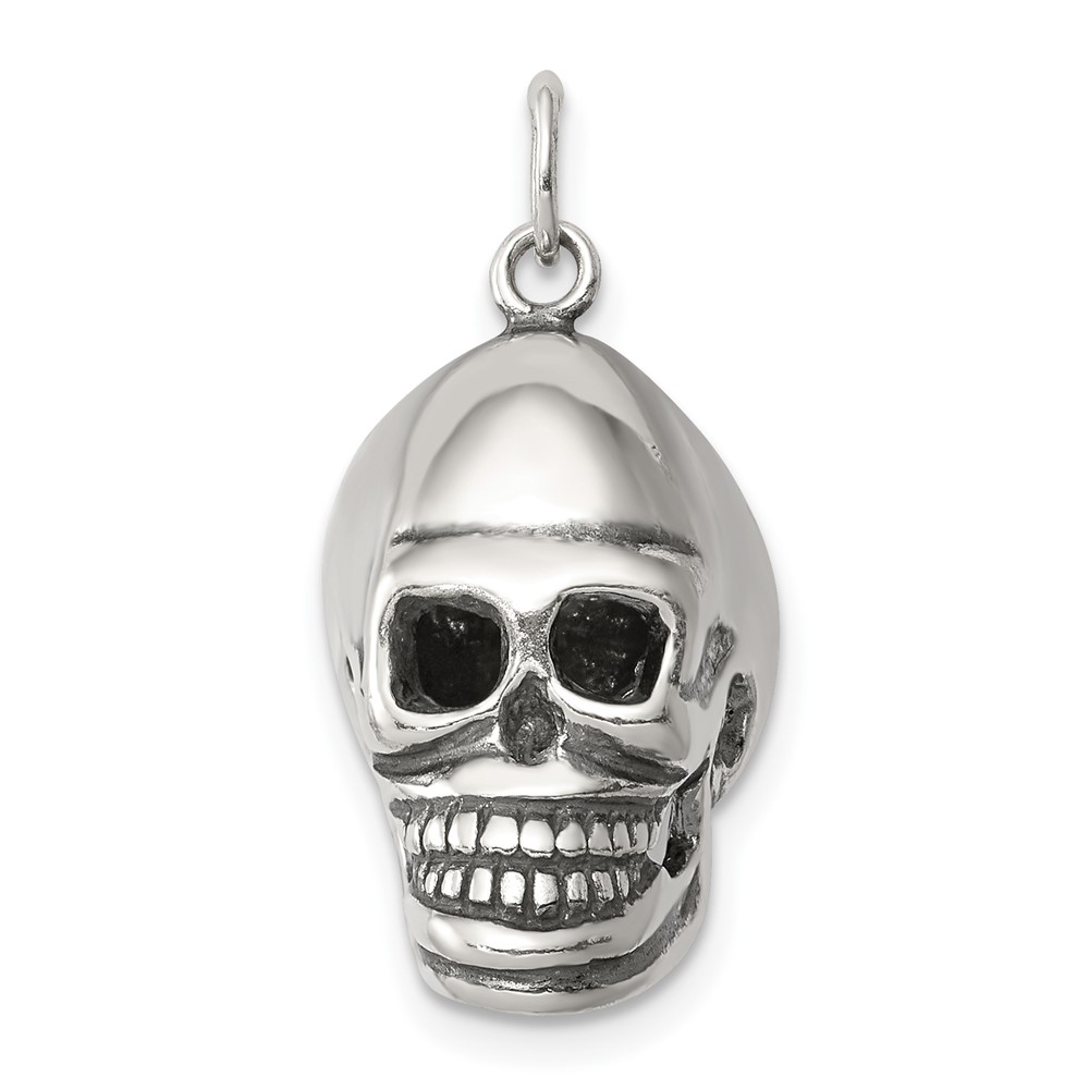 Sterling Silver Skull Pendant (QC5163)