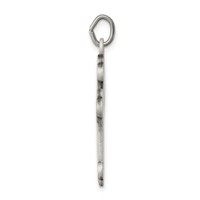 Sterling Silver Antiqued Budded Cross Pendant view 2