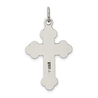 Sterling Silver Antiqued Budded Cross Pendant view 4
