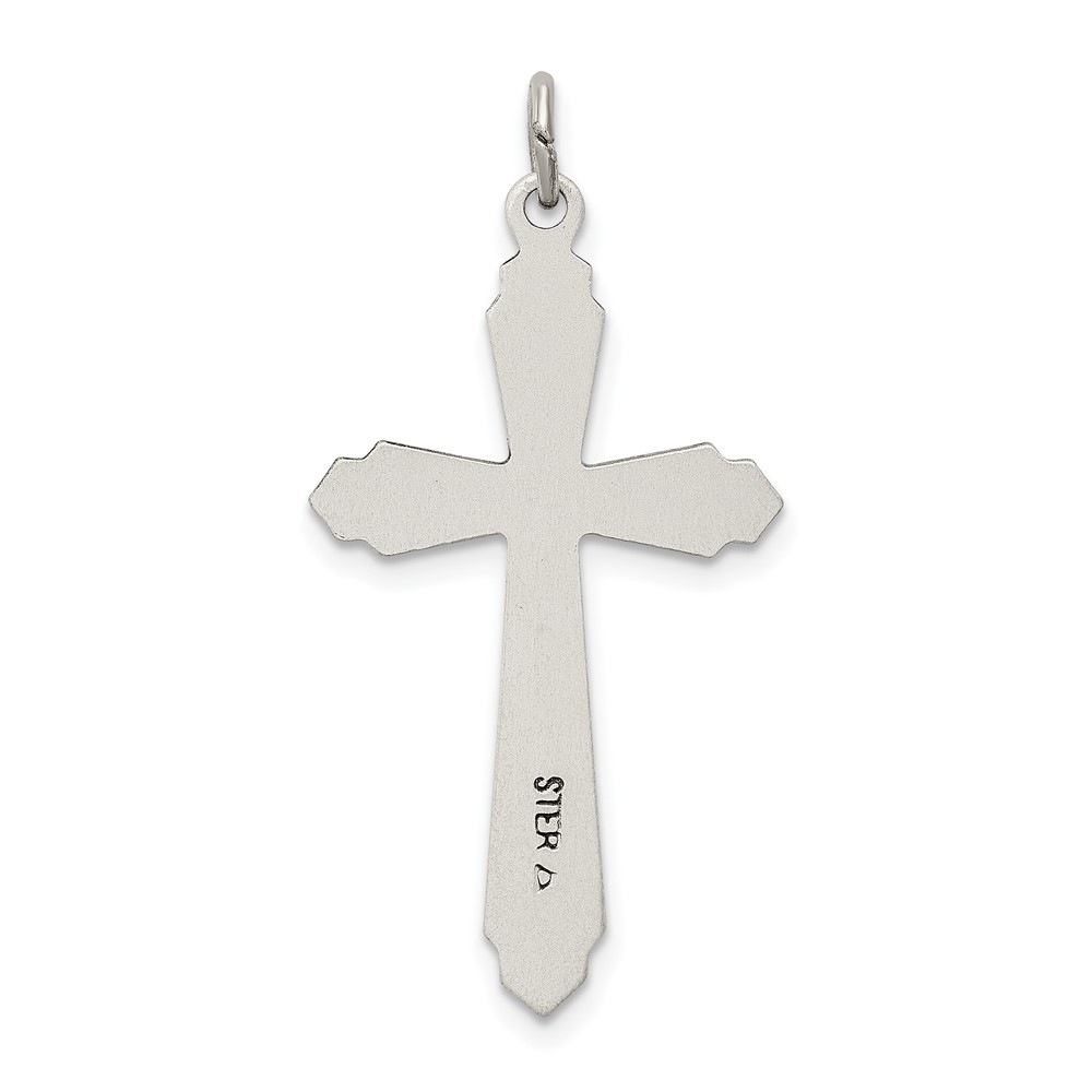Sterling Silver Satin Cross Pendant (QC5239)