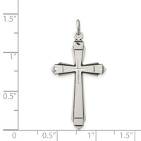 Sterling Silver Satin Cross Pendant view 3