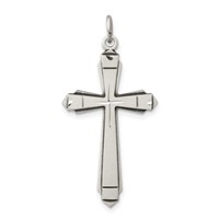 Sterling Silver Satin Cross Pendant view 1