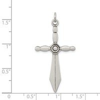 Sterling Silver Sword Cross Pendant view 3