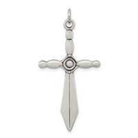 Sterling Silver Sword Cross Pendant view 1