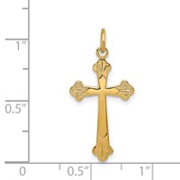 Sterling Silver Charm with 18K Plating Cross view 3