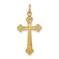Sterling Silver Charm with 18K Plating Cross view 1
