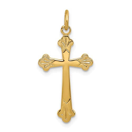 Sterling Silver Charm with 18K Plating Cross
