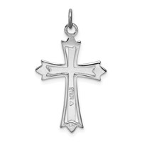 Sterling Silver Platinum-plated & Gold-plated Cross Pendant view 4