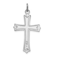 Sterling Silver Platinum-plated & Gold-plated Cross Pendant view 4