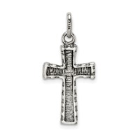 Sterling Silver Antiqued Cross Pendant view 4