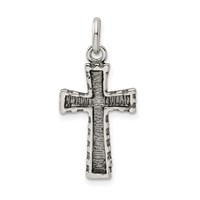 Sterling Silver Antiqued Cross Pendant view 1