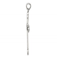Sterling Silver Antiqued Thorn Cross Pendant view 2
