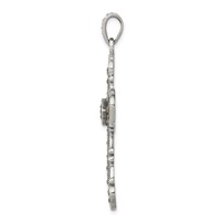 Sterling Silver Antiqued Marcasite Cross Pendant view 2
