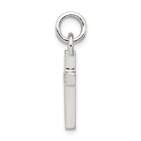 Sterling Silver Rhodium-plated CZ Latin Cross Pendant view 2