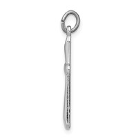 Sterling Silver Platinum-plated Cross Charm view 2