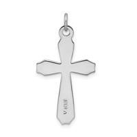 Sterling Silver Platinum-plated & 18K Gold-plated Cross Pendant view 3