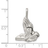 Sterling Silver Praying Hands Charm view 3