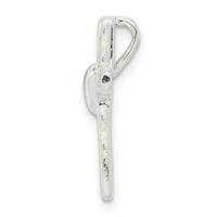 Sterling Silver Cross Pendant with Heart in the Center Chain Slide view 2
